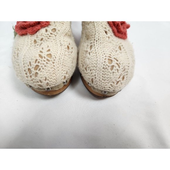 Steve Madden Women's Sz. 7 Magnify Floral Crochet Wooden Platform Clog - Picture 3 of 8